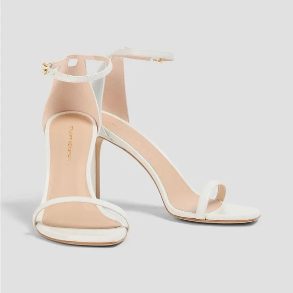 NIB TUART WEITZMAN Amelina 95 white leather sandals size EU 40 and US 9.5 B - Picture 2 of 8